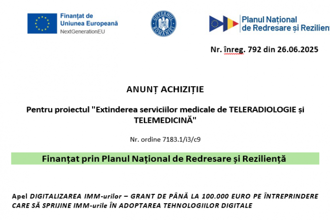 Invitație participare anunț achiziție – informare și publicitate