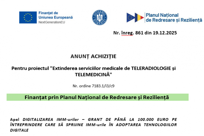 Invitație participare anunț achiziție – servicii instruire competențe digitale
