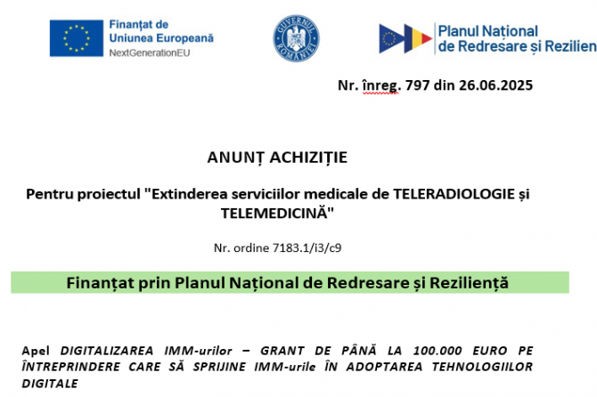 Invitație participare anunț achiziție – securitate cibernetică